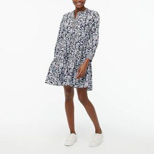 J. Crew Mixed-print Tiered Dress